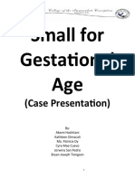 Small For Gestational Age: (Case Presentation)