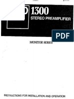 1300 Stereo Preamplifier - English Manual