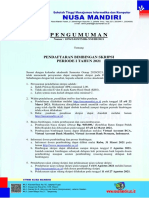 Pendaftaran Skripsi Periode 2021-1 STMIK Nusa Mandiri