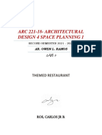 Arc 221-18-Architectural Design 4 Space Planning 1: Ros, Carlos JR B