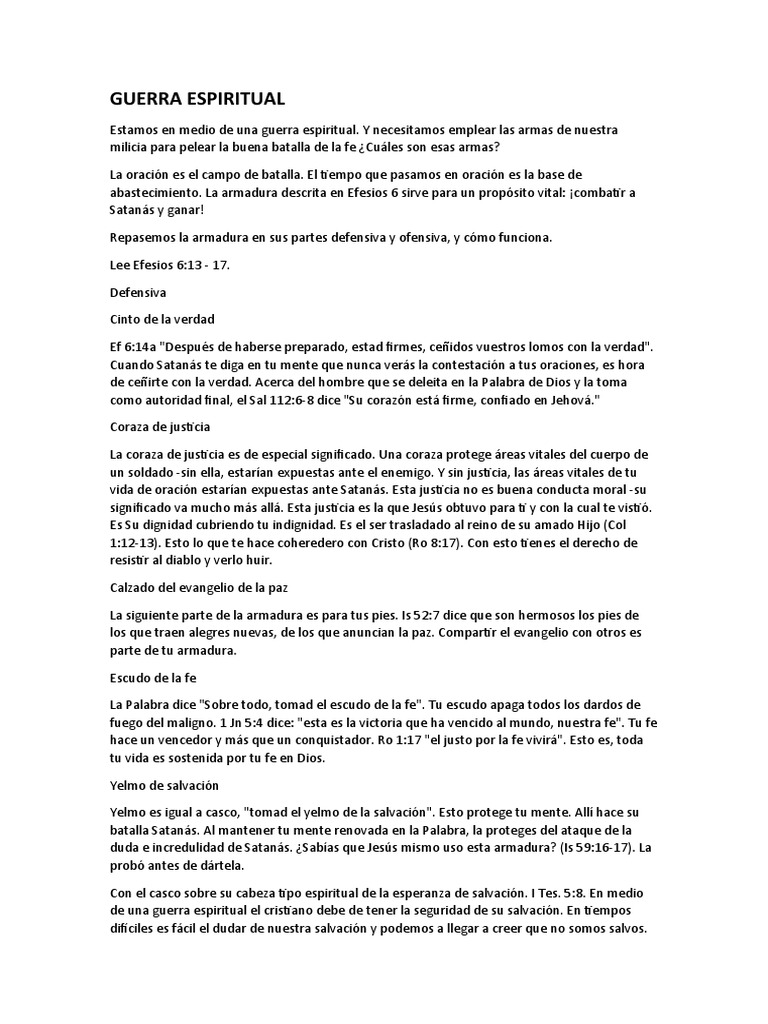 Armas de la Guerra Espiritual | PDF | Goliat | Cristo (título)