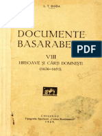 DOCUMENTE BASARABENE 8 Hrisoave Si Carti Domnesti (1636-1651)