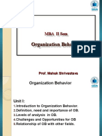 Organization Behavior Organization Behavior