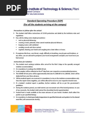 Standard Operating Procedure (SOP)