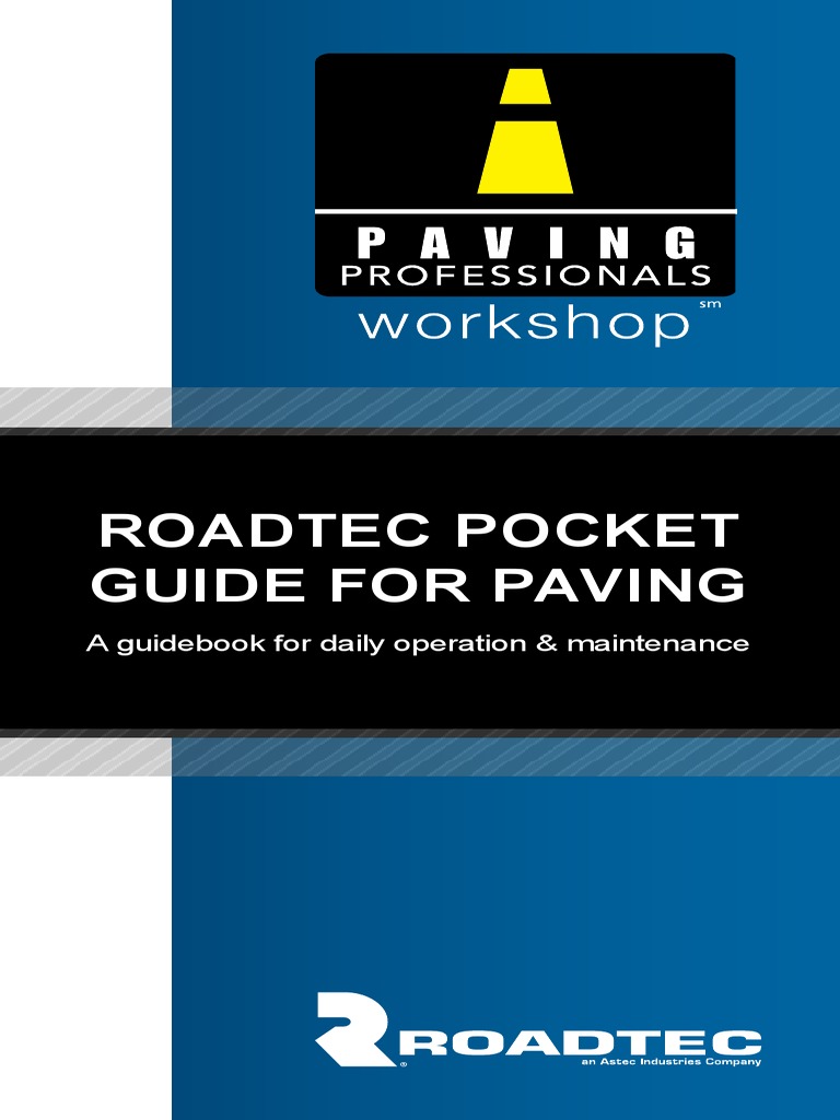 Pocket Guide For Paving | PDF | Mechanical Engineering | Manufactured Goods