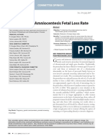 Mid-Trimester Amniocentesis Fetal Loss Rate: Committee Opinion