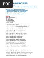 Direct and Indirect Speech