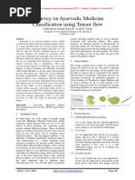 A Survey On Ayurvedic Medicine Classification Using Tensor Flow