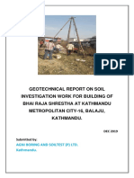 Geotechnical Report on Soil Investigation for Building in Kathmandu
