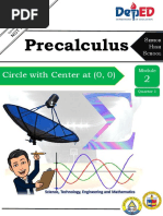 Precalculus: Circle With Center at (0, 0)