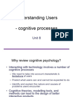 Understanding Users - Cognitive Processes: Unit 8