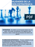 Generalidades de La Planeacion Estrategica