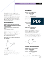 Notes On Linear Motion - Physics From 4 Lesson 1