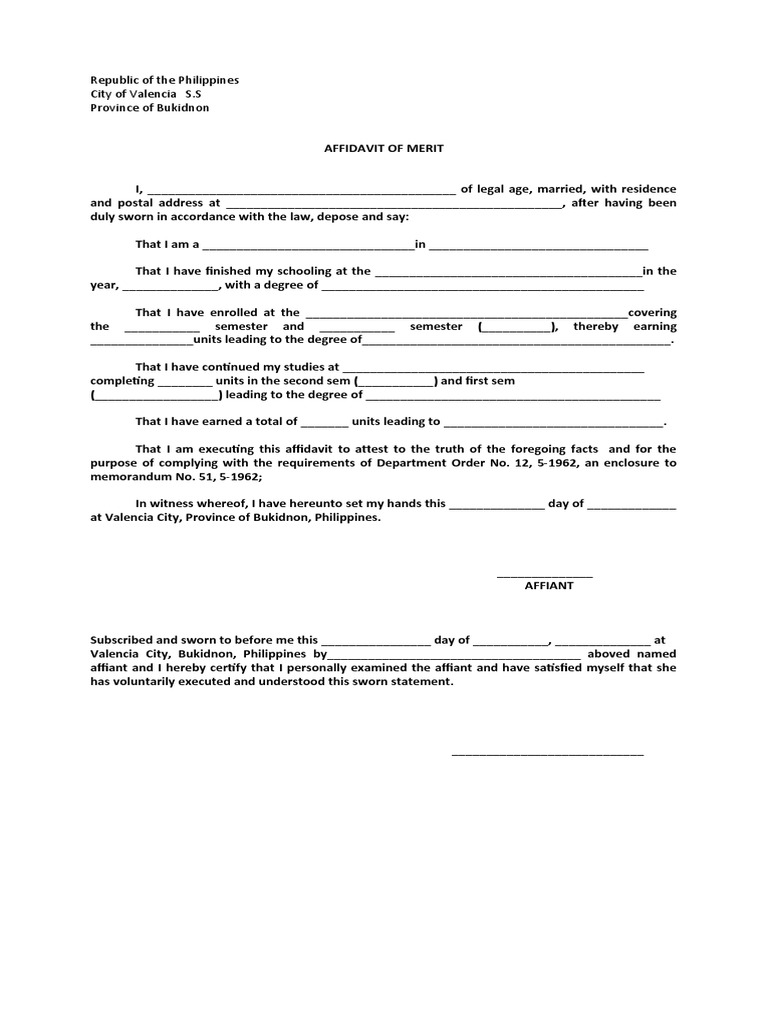 Affidavit of Merit | PDF