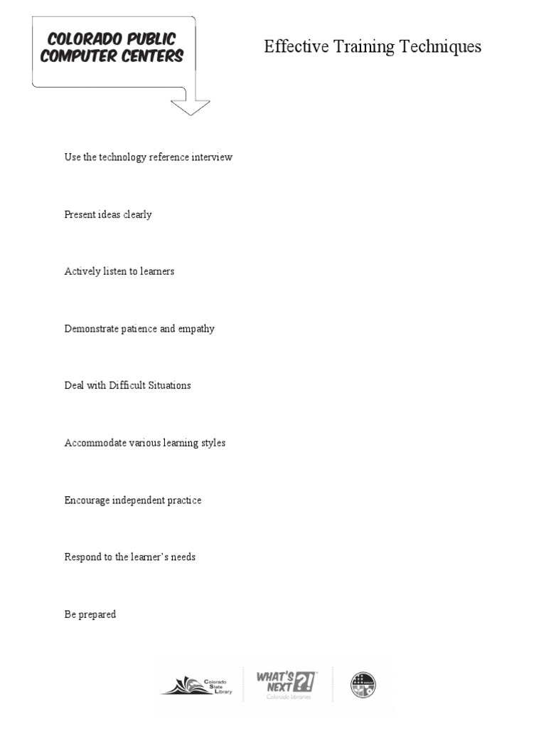 Effective Training Techniques | PDF | Career & Growth