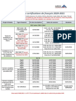 Calendrier Des Certifications 20-21