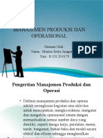 MANAJEMEN PRODUKSI DAN OPERASIONAL