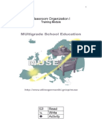 Classroom Organization I: Training Module