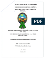 Universidad Mayor DE SAN Andrés: Facultad DE Derecho Y Ciencia Política Carrera DE Ciencia Política Y Gestión Pública