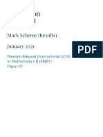 January 2021 Mathematics B Mark Scheme 1
