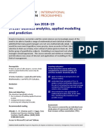 Business Analytics Applied Modelling Prediction