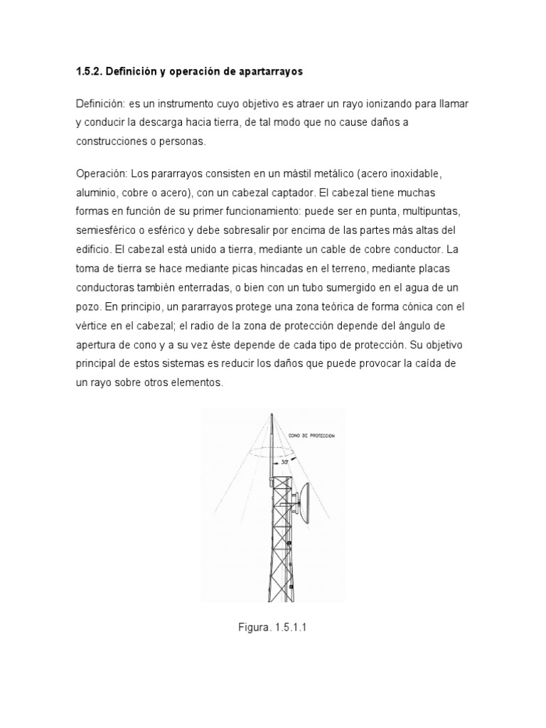 Definición, operación y componentes básicos de los pararrayos | PDF ...