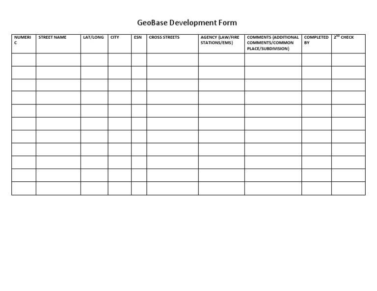 GeoBase Development Form Guide | PDF