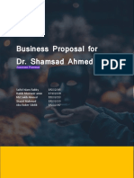 Business Proposal For Dr. Shamsad Ahmed