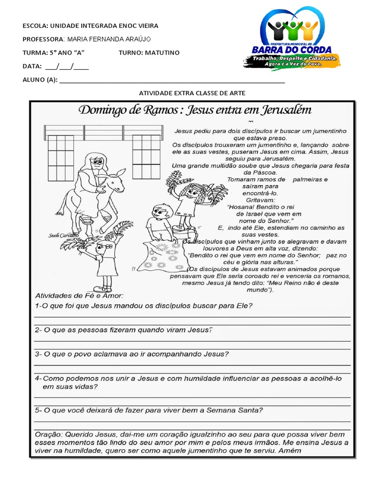 Atividade Extra de Arte - 5º Ano | PDF