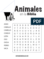 Sopa de Letras para Ninos Animales en La Biblia