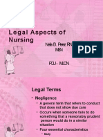 Legal Aspects o F Nursing: Nelia B. Perez RN, MSN Pcu - MJCN