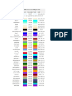 Netscape.: Table 1: Color Names and Their Numerical Equivalent Name Test Hex Code Test RGB