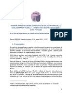 Violencia de Género. Informe Sobre Pandemia