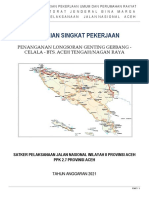 Uraian Pekerjaan Penanganan Longsoran Genting GerbangCelalaBts. Aceh Tengah Nagan Raya