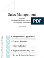 Sales Management: Session 3 - Organizational Strategy & Sales Role - Sales Planning & Framework Umer Usmani