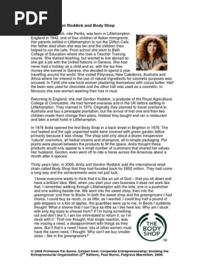 Anita and Gordon Roddick and Body Shop