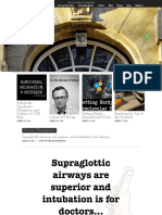 Supraglottic Airways Are Superior and Intubation Is For Doctors