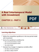 A Real Intertemporal Model With Investment Chapter 11 - Part Ii