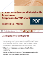 A Real Intertemporal Model With Investment: Responses To TFP Shocks Chapter 11 - Part Iii