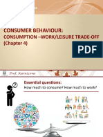 Consumer Behaviour:: Consumption - Work/Leisure Trade-Off (Chapter 4)