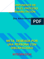 EL COMPONENTE DE SALUD EN EL PROCESO DE REHABILITACIÓN - Dra. ALICIA AMATE