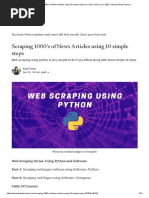 Scraping 1000's of News Articles Using 10 Simple Steps - by Kajal Yadav - Jun, 2020 - Towards Data Science