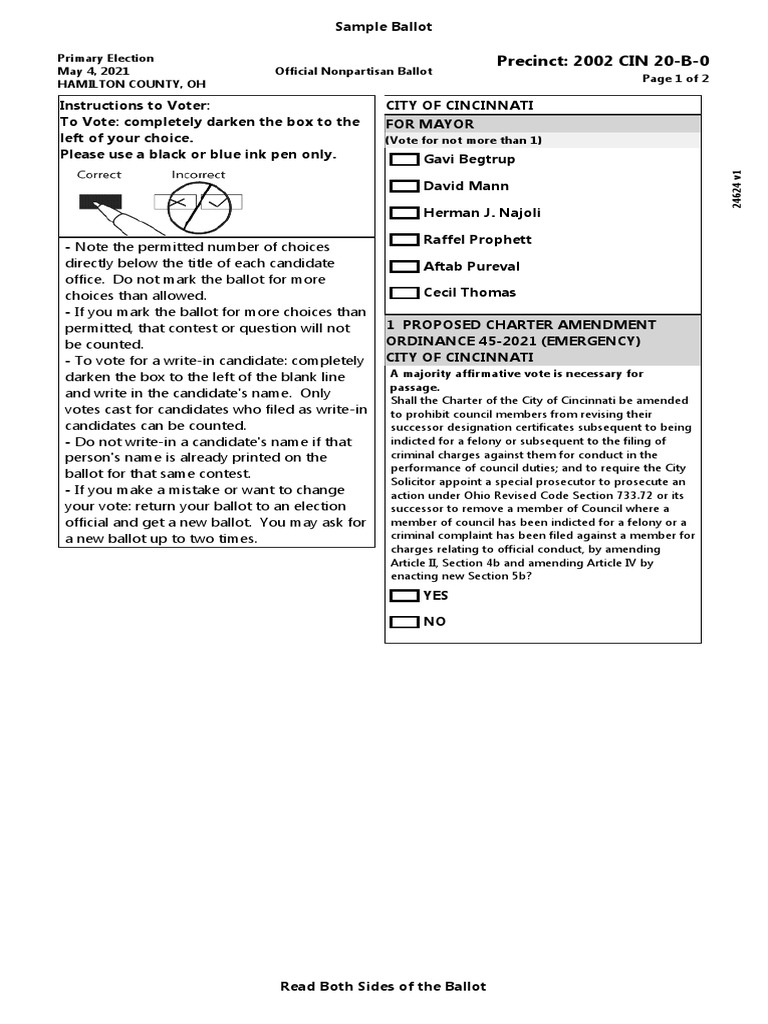 Hamilton Co. May 2021 Election Sample Ballot PDF Affordable