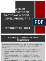 2-16-21 Early Adulthood Social and Emotional Development PT 1