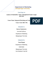Analysis of Stakeholders' Roles of Bangladesh Premier League 2018-2019