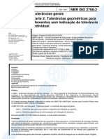 NBR ISO 02768-2 - Tolerancias Gerais 2 Parte
