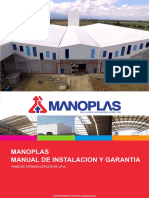 Paneles termoacústicos UPVC: manual de instalación y garantía