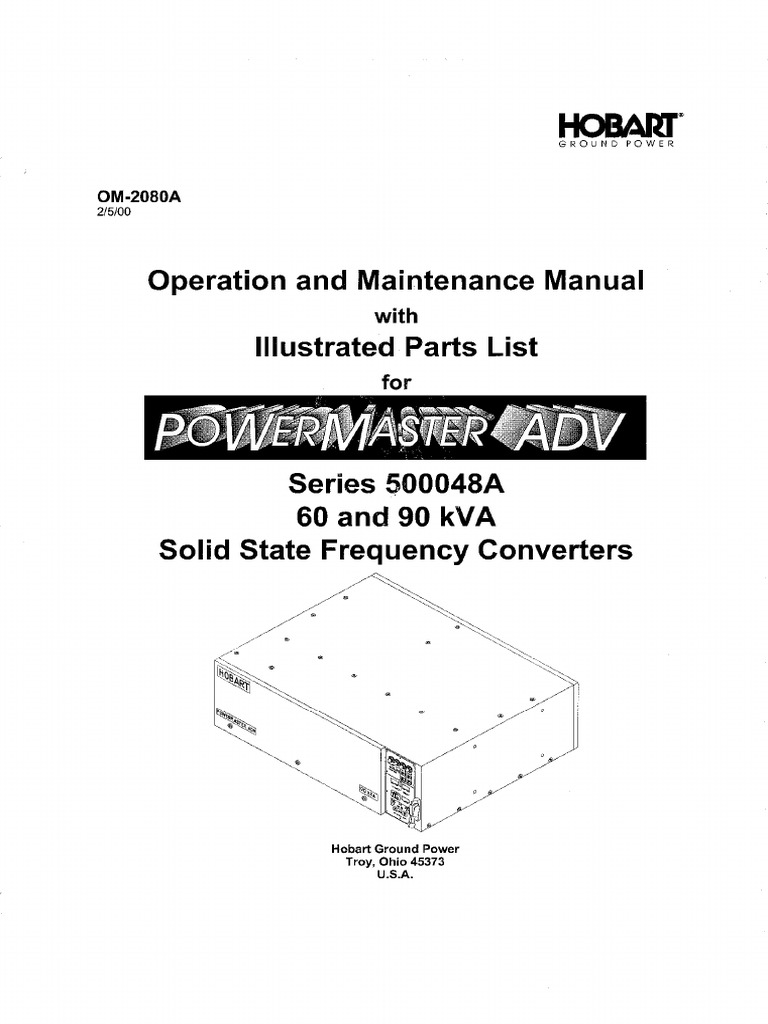 Power Master ADV - HOBART Ground Power-series500048A-60 and 90 kVA | PDF