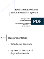 Degrowth Tentative Ideas About A Research Agenda - (Giorgios Kallis)