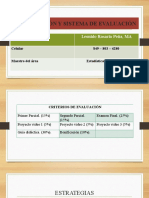 Presentación y Sistema de Evaluación. UASD